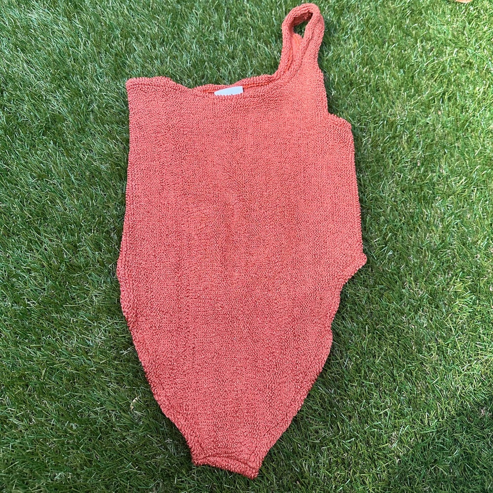 HUNZA G Nancy One-Shoulder One-Piece Swimsuit